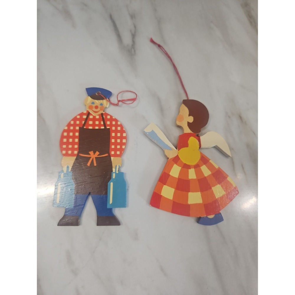 Erzgebirge Germany Choir Angel Girl Milkman Wooden Wood Fretwork Christmas